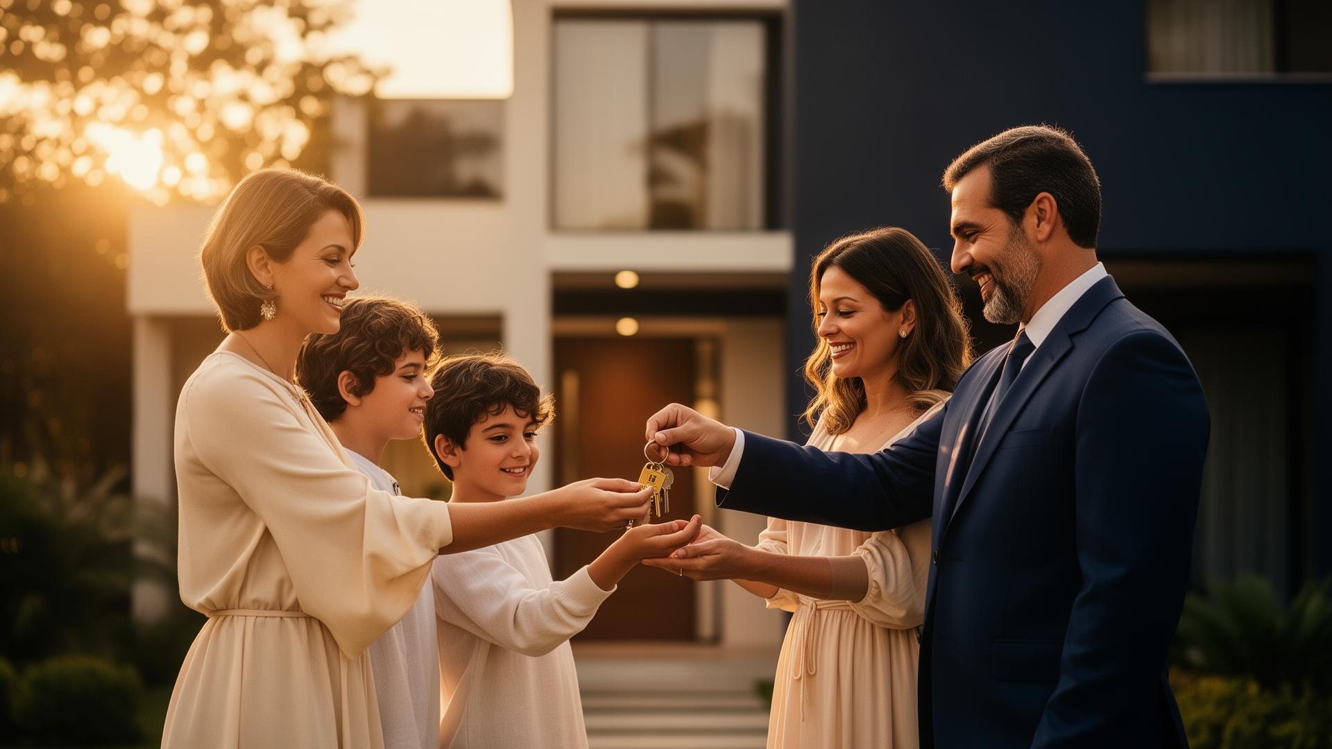 Família realizando o sonho da casa com a Porto Vale Consórcio